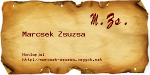 Marcsek Zsuzsa névjegykártya
